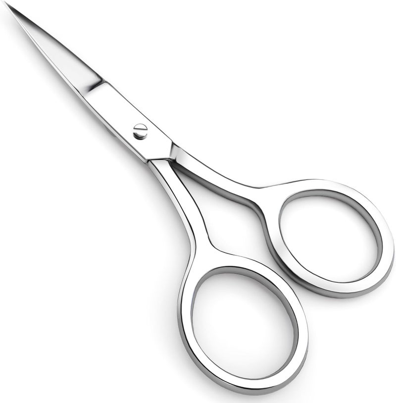 Utopia Care Eyebrow Scissors, Professional Stainless Steel Small Shears for Men and Women Cuticle Nail Scissors, Nose Hair Scissors for Grooming Mustache, Beard, Eyelashes, Ear Hair Trimming, Silver - Image 1